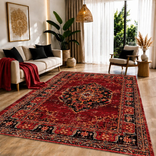 فرش ماشینی طرح حاج خانومی کد 0222، ۱0۰۰ شانه تراکم 1200